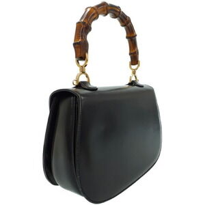 Gucci Handle Bamboo Leather Bag Handbag Shoulder Top